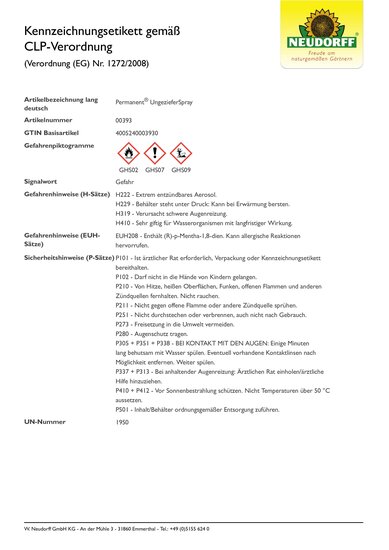 Permanent UngezieferSpray