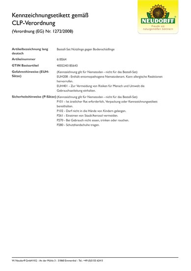 Bestell-Set Nützlinge gegen Bodenschädlinge