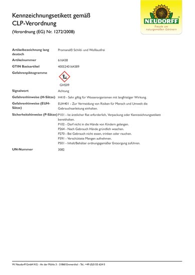 Promanal Schild- und Wolllausfrei
