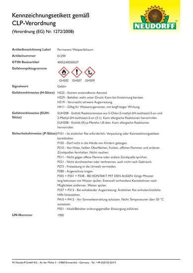 Permanent WespenSchaum